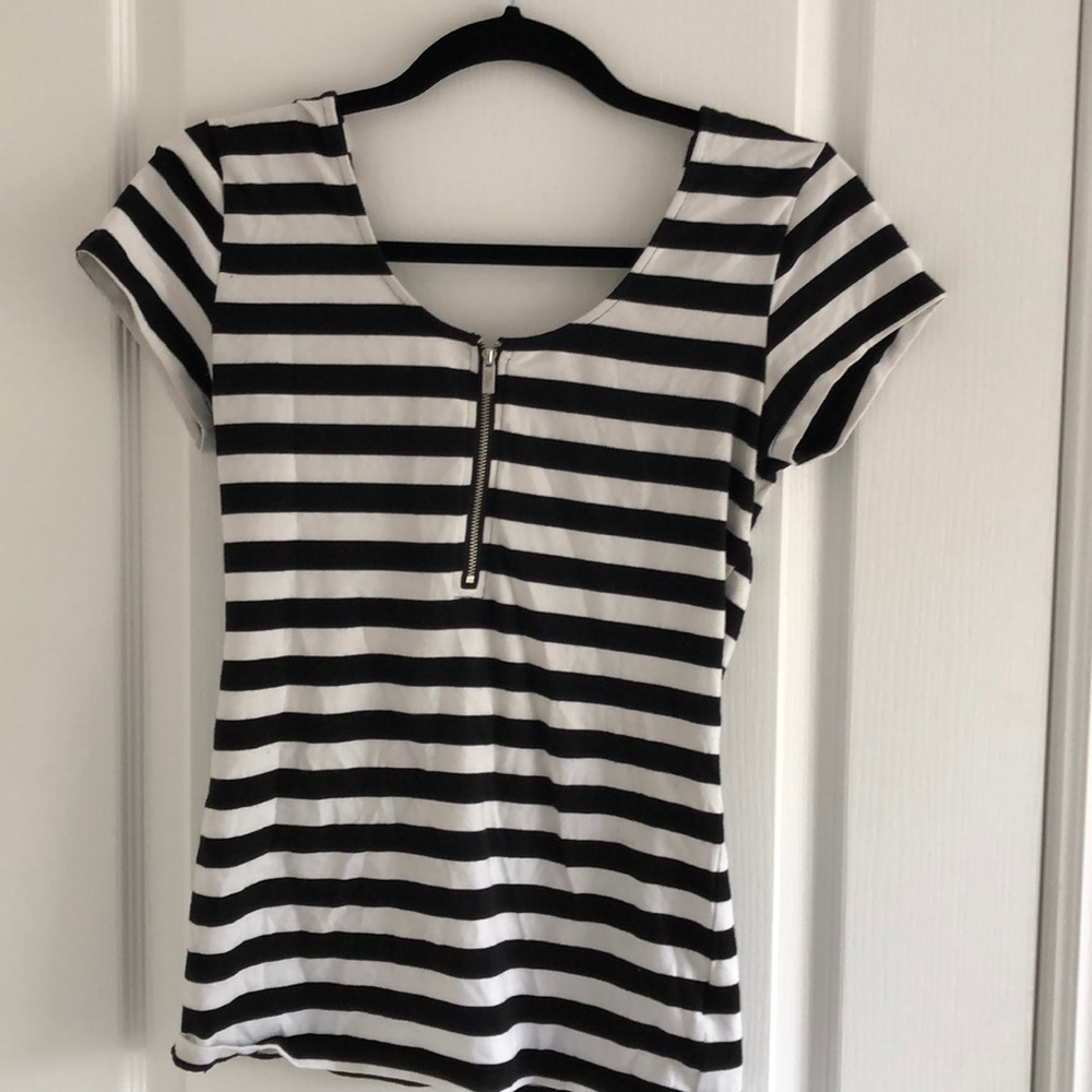 Black and white striped shirt